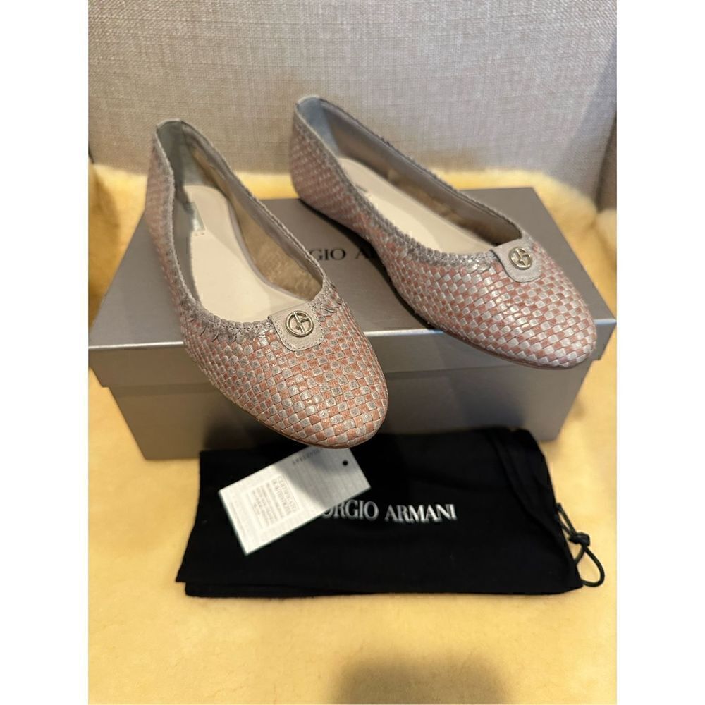 Giorgio Armani Women’s leather woven light weight ballet size 8/38 , NWT